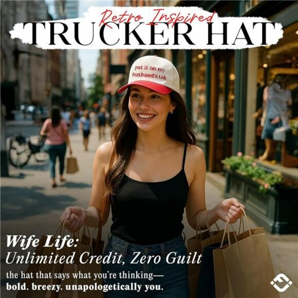 Vintage Snapback Trucker Hat Red Adjustable Cap for Men Women Funny Cowboy Dad - Picture 4 of 7